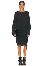 R13 Oversized Sweater Dress in Acid Black, view 1, click to view large image.