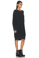 R13 Oversized Sweater Dress in Acid Black, view 2, click to view large image.