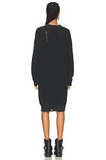 R13 Oversized Sweater Dress in Acid Black, view 3, click to view large image.