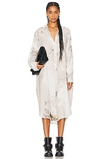 R13 Jumbo Shirt Dress in Cream Bleached Floral, view 1, click to view large image.
