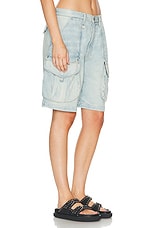 R13 Multipocket Relaxed Short in Lennon Blue, view 2, click to view large image.