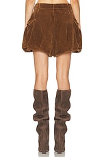 R13 Bubble Skort in Brown Corduroy, view 4, click to view large image.