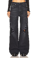 R13 Lisa Baggy Jean in Jake Black FWRD