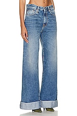 R13 Lisa Baggy Jean in BAIN BLUE, view 2, click to view large image.