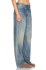 R13 Damon Pleated Wide Leg in Weber Linen Indigo, view 2, click to view large image.