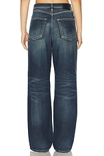 R13 Damon Pleated Baggy Leg in Ansel Blue, view 4, click to view large image.