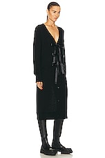 R13 Long Cardigan in Black, view 2, click to view large image.