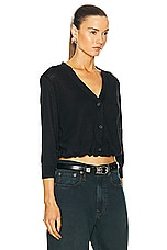 R13 Balloon Cardigan in Black, view 2, click to view large image.