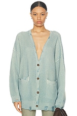 R13 Oversized Cardigan in Light Sky Blue | FWRD