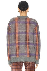 R13 Mohair Boyfriend Cardigan in Brown, Orange, & Purple, view 3, click to view large image.