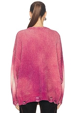 R13 Oversized Cardigan in Raspberry Print, view 3, click to view large image.