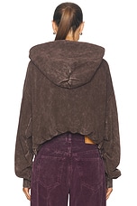 R13 Balloon Popover Hoodie in Brown, view 3, click to view large image.