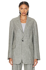 R13 Ragged Blazer in Heather Grey, view 1, click to view large image.
