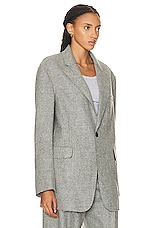 R13 Ragged Blazer in Heather Grey, view 3, click to view large image.