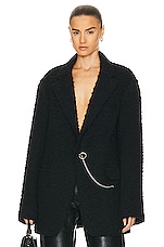 R13 Ragged Blazer in Black, view 1, click to view large image.
