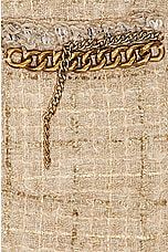 R13 Square Shoulder Tweed Jacket in Beige Tweed, view 6, click to view large image.
