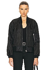 R13 Refurbished Liner Bomber in Overdyed Black, view 1, click to view large image.