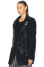 R13 Pincushion Blazer in Black, view 3, click to view large image.