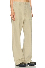 R13 Wide Leg Utility Pant in Beige, view 2, click to view large image.