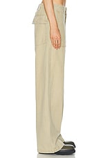 R13 Wide Leg Utility Pant in Beige, view 3, click to view large image.