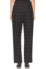 R13 Relaxed Trouser in Dark Brown Plaid, view 4, click to view large image.