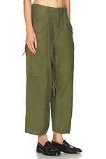 R13 Cropped Cargo in Vintage Olive Drab, view 2, click to view large image.