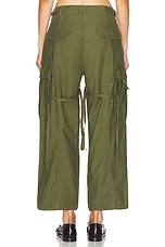 R13 Cropped Cargo in Vintage Olive Drab, view 4, click to view large image.