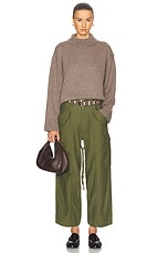 R13 Cropped Cargo in Vintage Olive Drab, view 5, click to view large image.