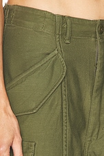 R13 Cropped Cargo in Vintage Olive Drab, view 6, click to view large image.