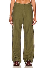 R13 Wide Leg Utility Pant in Olive, view 1, click to view large image.