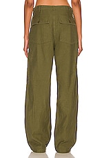 R13 Wide Leg Utility Pant in Olive, view 3, click to view large image.