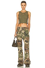 R13 Wide Leg Utility Pant in Camo, view 4, click to view large image.