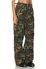 R13 Wide Leg Cargo Pant in Camo, view 2, click to view large image.