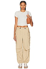 R13 Balloon Army Pants in Khaki, view 4, click to view large image.