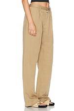 R13 Wide Leg Trouser in Khaki, view 2, click to view large image.