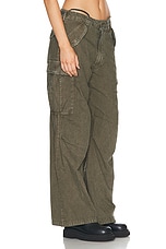 R13 Wide Leg Cargo Pant in Olive, view 2, click to view large image.