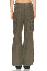 R13 Wide Leg Cargo Pant in Olive, view 3, click to view large image.