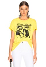 R13 Sonic Youth Boy Tee in Yellow | FWRD