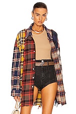 R13 Multi Plaid Shirt in Multi Plaid FWRD