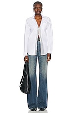 R13 Foldout Shirt in White, view 4, click to view large image.