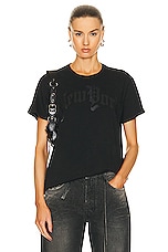 R13 New York Boy Tee in Black, view 1, click to view large image.