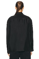 R13 Oversized Pocket Shirt in Black, view 3, click to view large image.