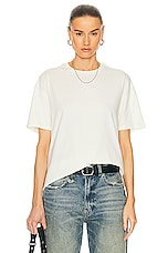 R13 Boxy Seamless Tee in White, view 1, click to view large image.