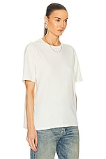 R13 Boxy Seamless Tee in White, view 2, click to view large image.