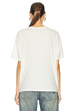 R13 Boxy Seamless Tee in White, view 3, click to view large image.