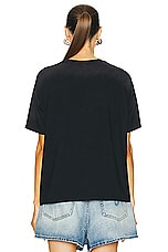 R13 V Neck Relaxed Tee in Black, view 3, click to view large image.