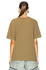 R13 Scoop Neck Relaxed Tee in Light Olive, view 3, click to view large image.