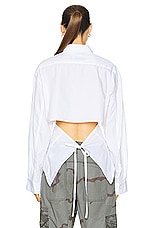 R13 Open Back Shirt in White, view 3, click to view large image.