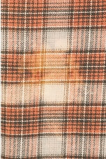 R13 Shredded Seam Shirt in Bleached Orange Plaid, view 6, click to view large image.