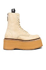 R13 Double Stack Lace-Up Boot in Khaki | FWRD